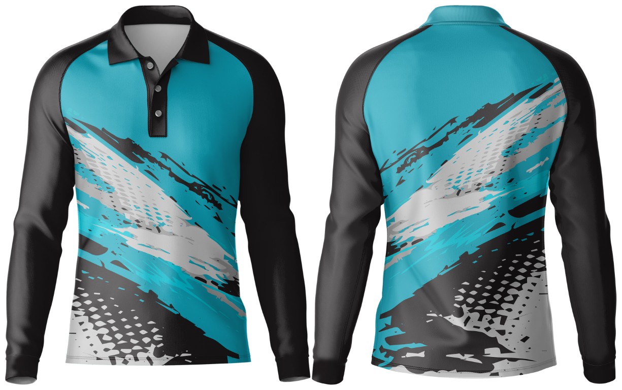 Kids Fishing Golfer Long Sleeve | Raglan Sleeve - Image 6