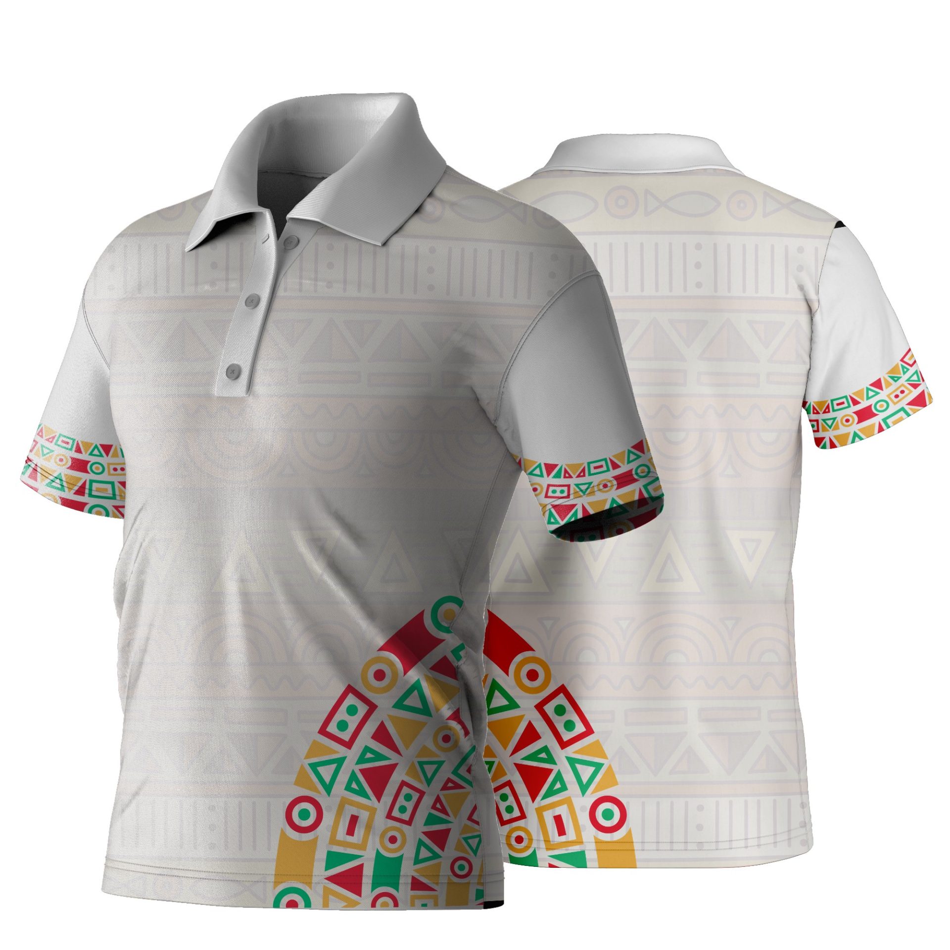 Unisex Golf Shirt | Pique Knit | Africa Design - Image 3