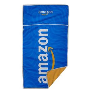 Orchid Quick Drying Gym Towel D/S Print Binded With Petersham Webbing And Front Compartment Zip