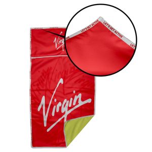 Protea Quick Drying Gym Towel D/S Print Binded With Petersham Personalised Branded Webbing And Front Compartment Zip