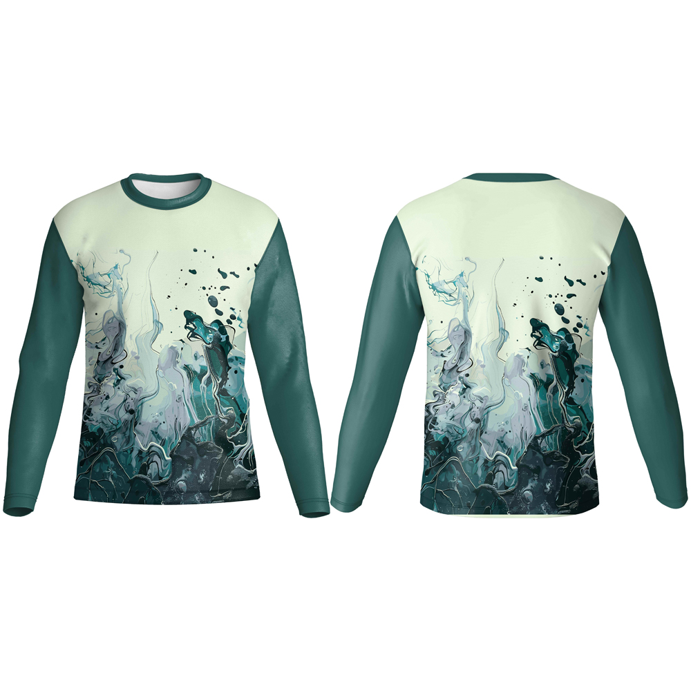 Kids Crew Neck Long Sleeve Fishing T-Shirt | Fitted Sleeve