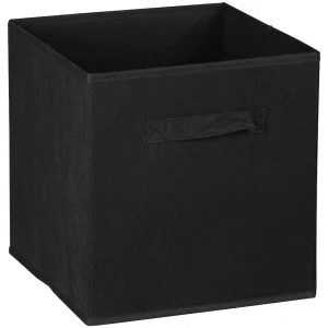 Everfurn Storeman Black, Collapsible Fabric Organiser Storage Basket - 10 Pack