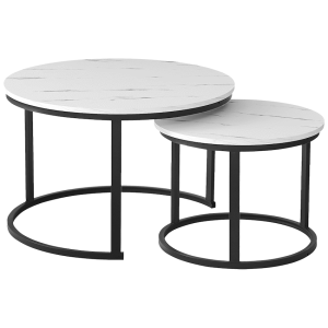 Everfurn Indus Nesting Coffee Table - White (2 Piece)