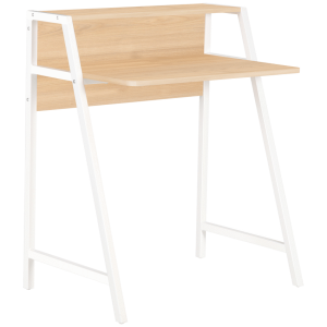Everfurn Orchid Desk with Monitor Shelf, Powder Coated Steel