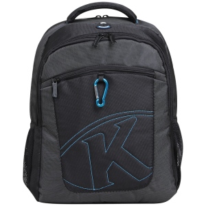Kingsons 15.6" black laptop backpack with key chain
