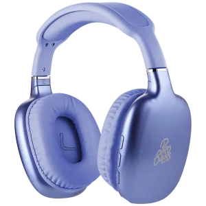 Pro Bass Retro Bluetooth Wireless Headphone with PU Case - Purple
