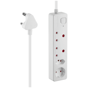 Nexon 4-Way Medium Surge-Protected Multiplug 0.5m - White