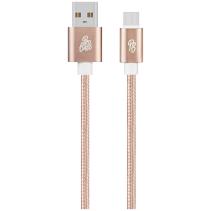 Pro Bass Braided Series Micro USB Cable - Pastel Pink 1.5m