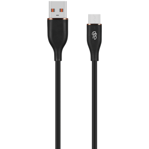 Pro Bass FlexiCord Series 2m USB to Micro Charging Cable - Black