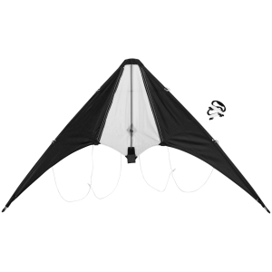 Quest Stitching Delta Stunt Kite 110cm - Black