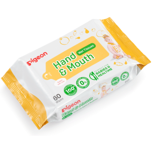 Pigeon - Hand and Mouth Wipes 60s 2-in-1