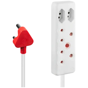 Switched 4-Way Medium Surge Extension Lead 10m