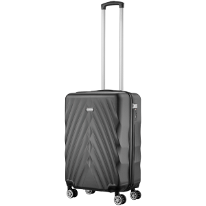 Travelwize Terra ABS 55cm 4-Wheel Spinner Luggage - Black