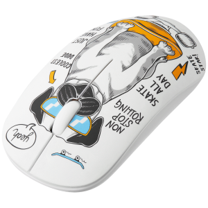 Volkano Tag Series 2.4G Wireless Optical Mouse with Nano USB and Type-C Receiver - Pug