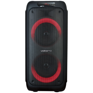 Volkano Helios Series Dual 8" Party Speaker with Microphone & Light Effects