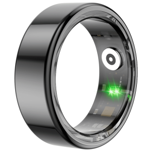 Volkano Ring Series Smart Ring with Charge Case - Black 18.9mm