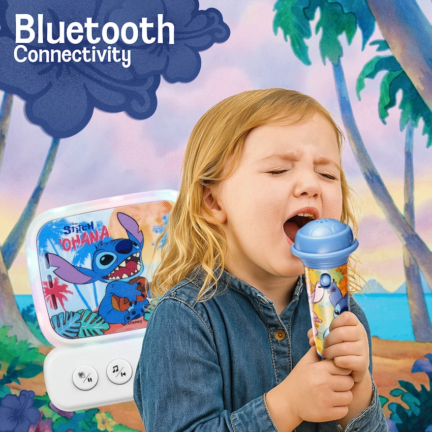 Disney Stitch Bluetooth Mini Karaoke Machine with Belt Hook - Image 10