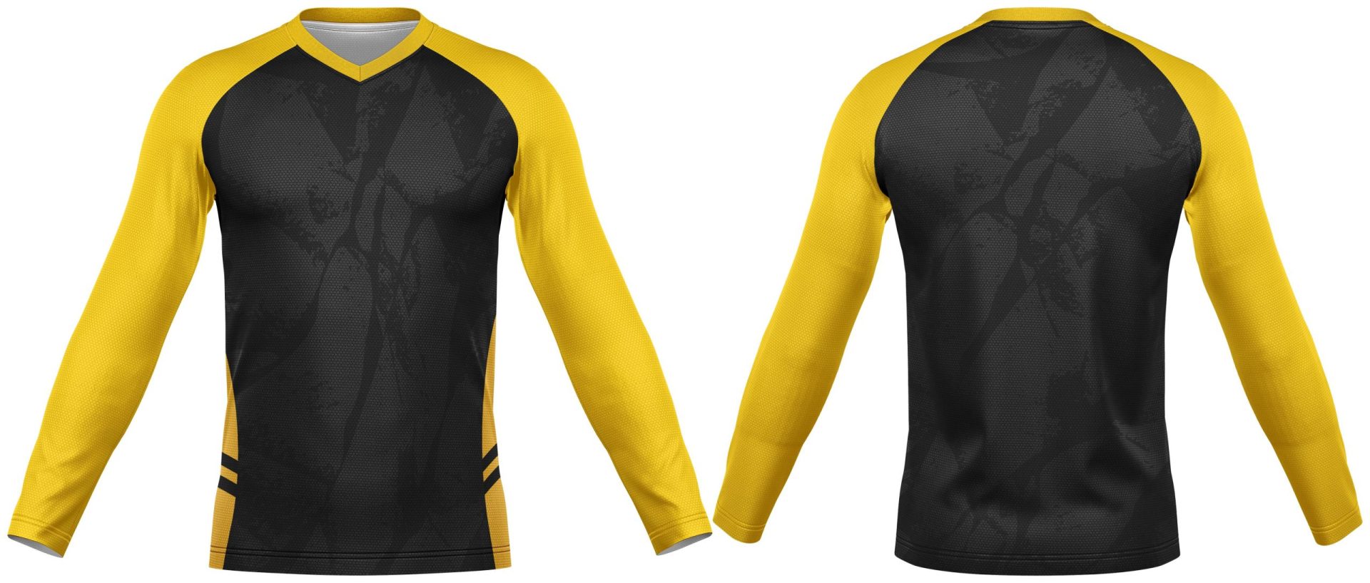 V-Neck Long Sleeve Soccer Shirt | Raglan Sleeves - Image 3