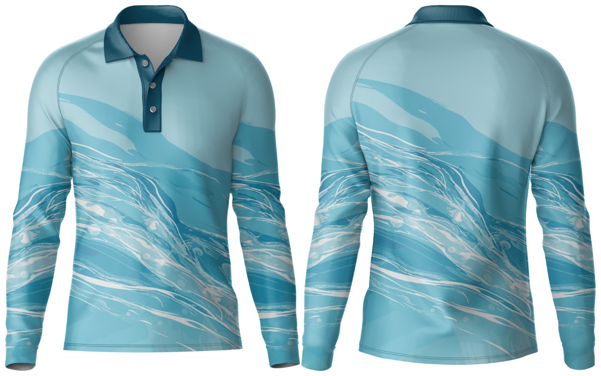 Kids Fishing Golfer Long Sleeve | Raglan Sleeve