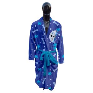 Gannet Mongolian Fleece Unisex Dressing Gown S/S Print (Large)