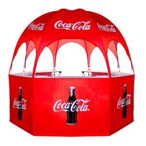 Octagon Event Kiosk With Canopy And Shelves