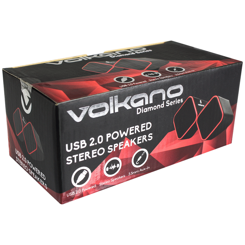 Volkano Diamond Series USB Speaker - Red - Image 2
