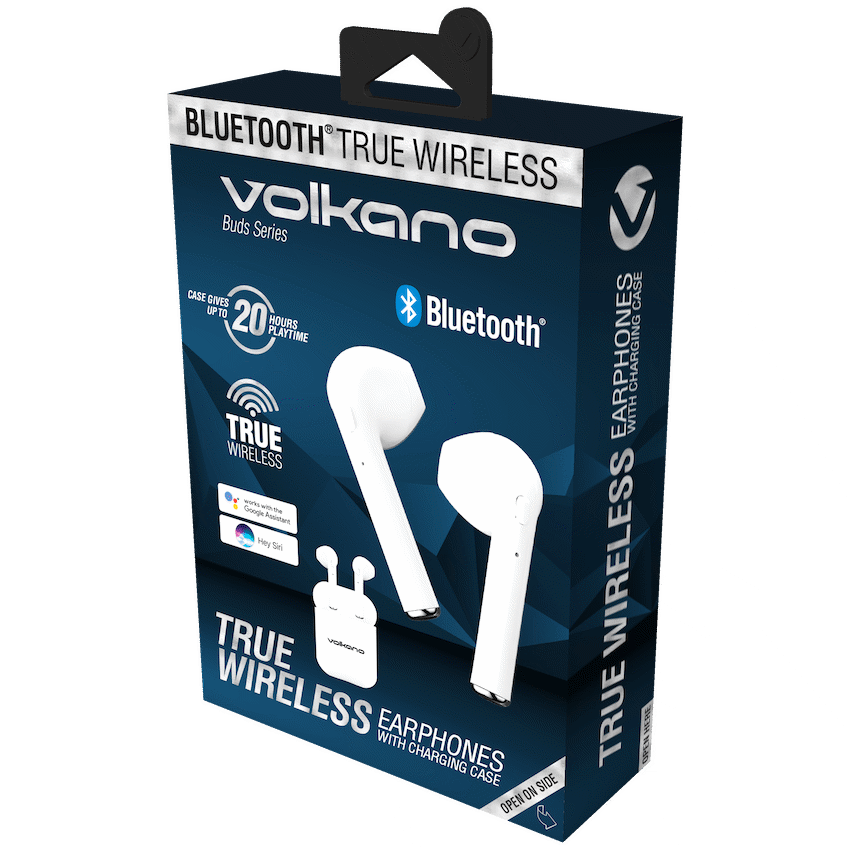 Volkano Buds Series TWS Without Silicone - White - Image 2
