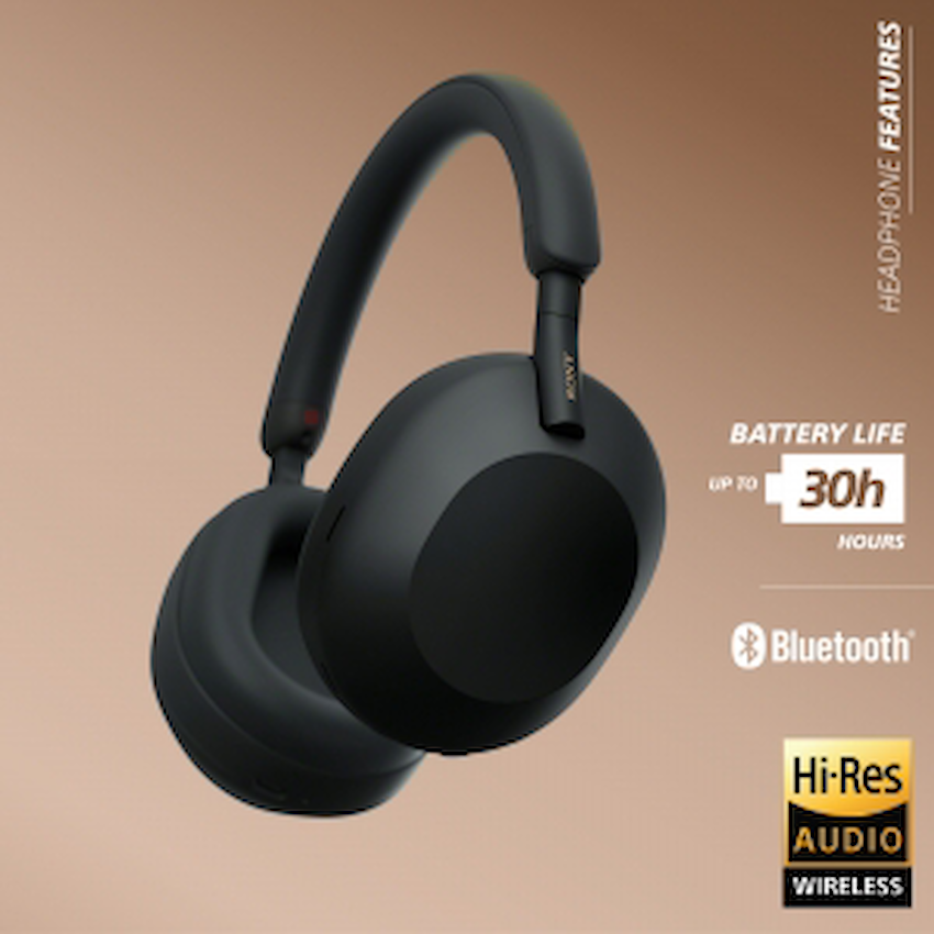 Sony WH1000XM5 (Black) Noise-Cancelling BT Headphones - Image 2