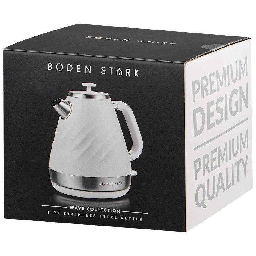 Boden Stark 1.7l Stainless Steel Kettle - White - Image 2