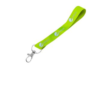 Hi-Viz Wrist Phone Strap Silver Reflective Print S/Sided with Snap Hook