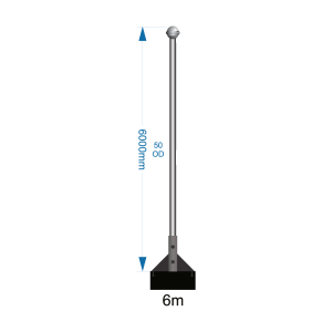 Ground Mounted Flagpole 6m - including installation (one unit)