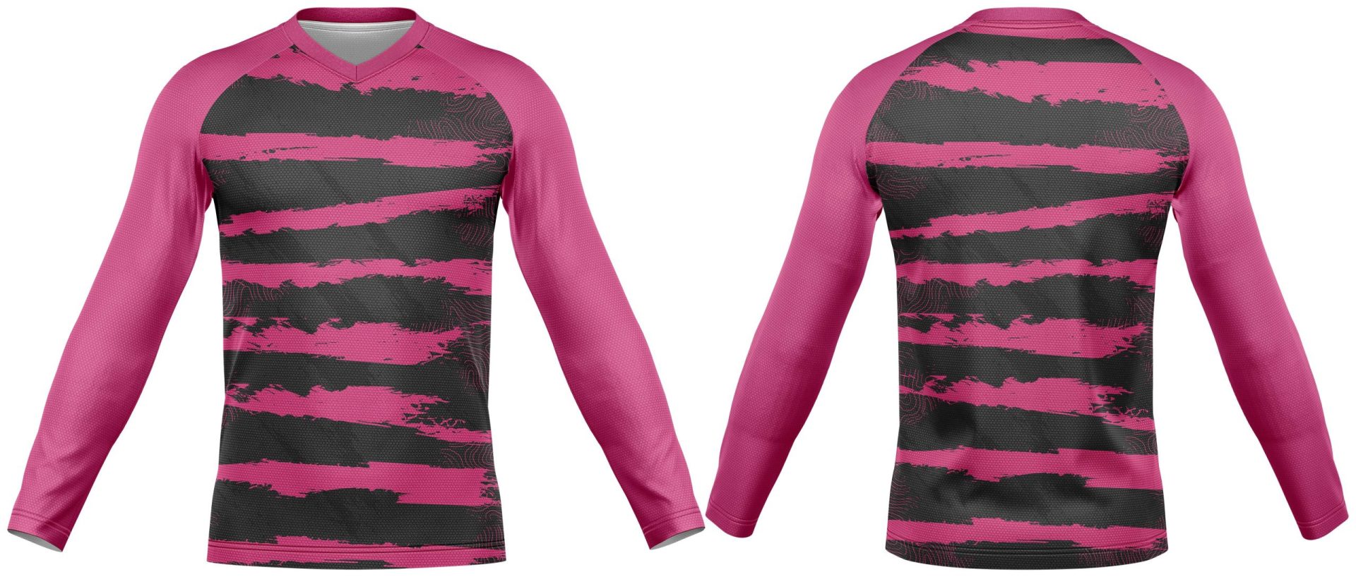 V-Neck Long Sleeve Soccer Shirt | Raglan Sleeves - Image 6