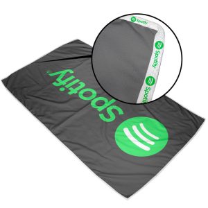 Sea Kale Quick Drying Large Beach Towel S/S Print Binded With Personalised Branded Petersham Webbing