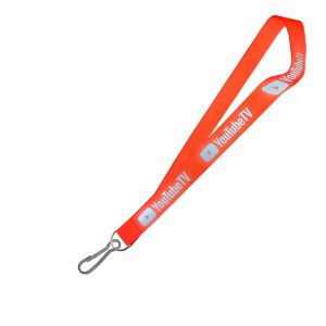 Hi-Viz Lanyard Silver Reflective Print S/Sided with Swivel Hook