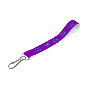 Satin Wrist Phone Strap S/Sided Print with Swivel Hook 15 x 340mm