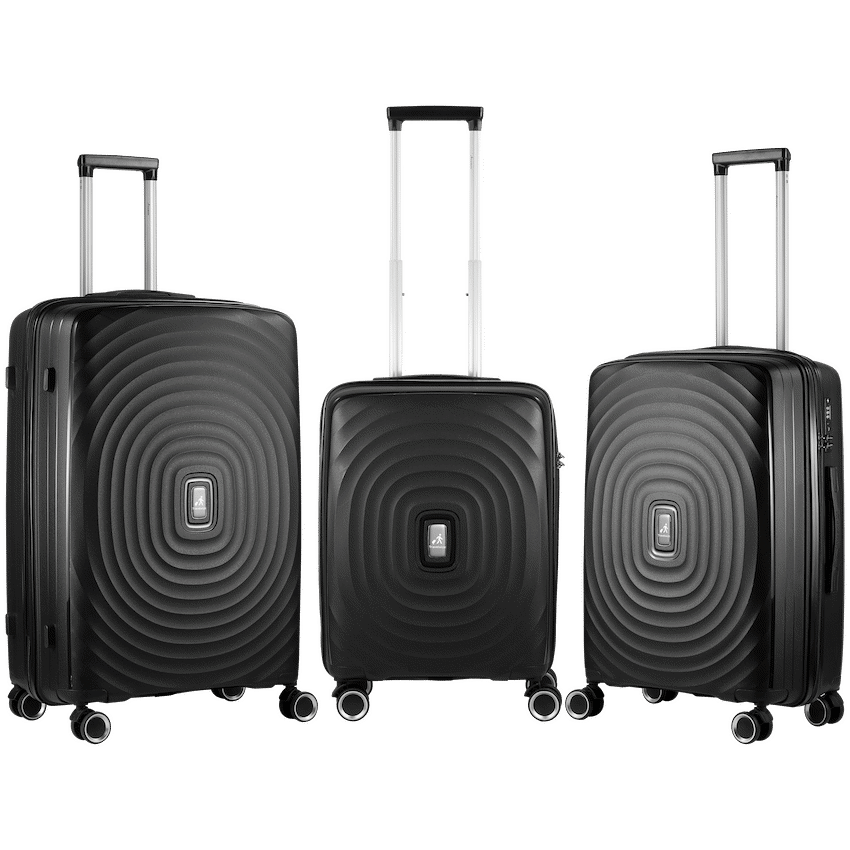 Travelwize Ripple PP 4-Wheel Spinner 65cm Luggage - Black - Image 3