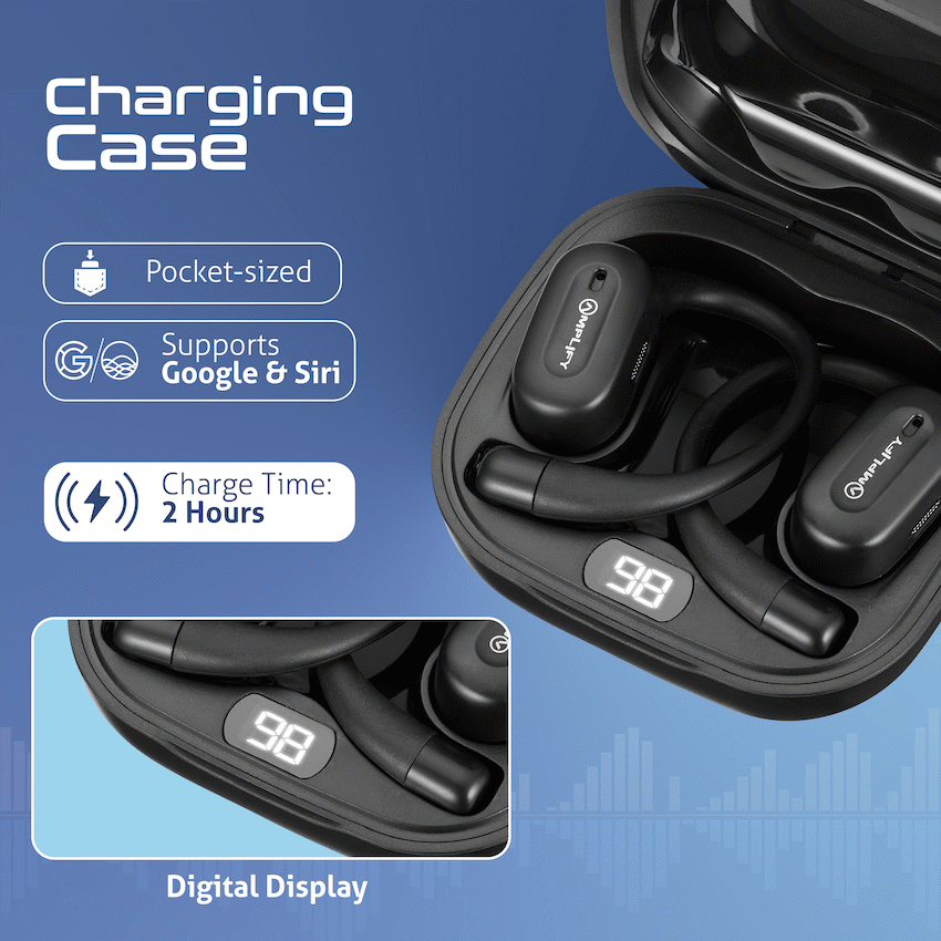 Amplify Move Series Air Conduction TWS Earphones - Black - Image 3