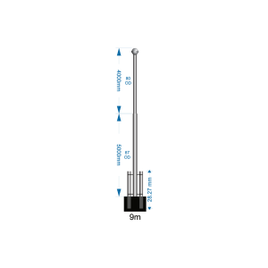 Ground Mounted Flagpole 9m - including installation (one unit)