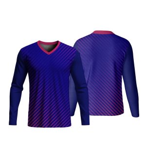 Unisex Long Sleeve V-Neck T-Shirt | Poly Spandex | Sport Design