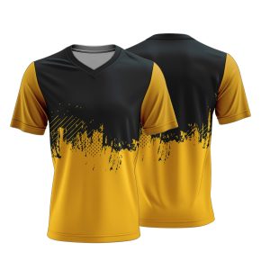 Unisex Short Sleeve V-Neck T-Shirt | Poly Spandex | Sport Design