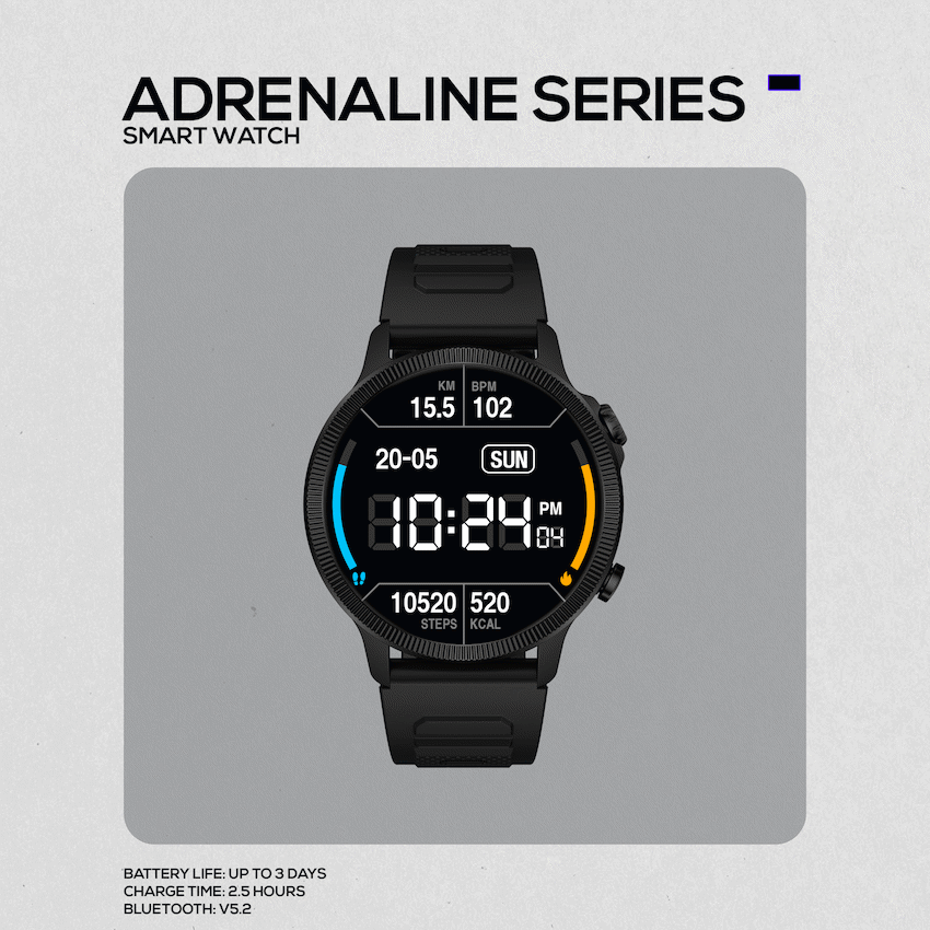 Volkano Active Tech Adrenaline Series GPS Watch with Heart Rate - Image 4