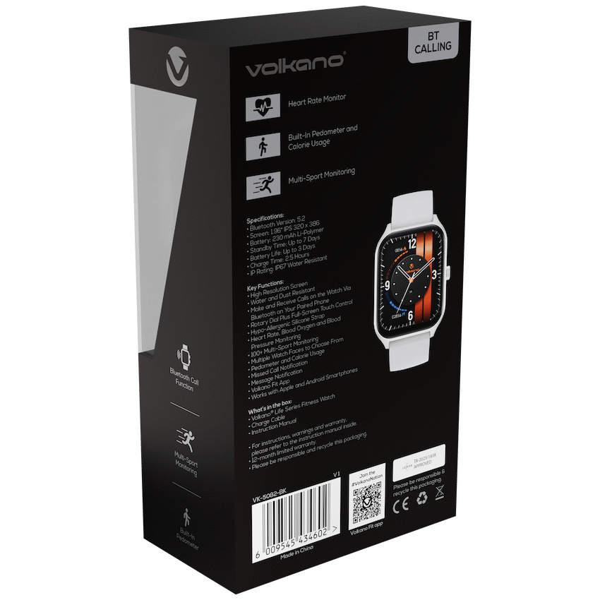 Volkano Life Series Smart Watches - Silver - Image 4