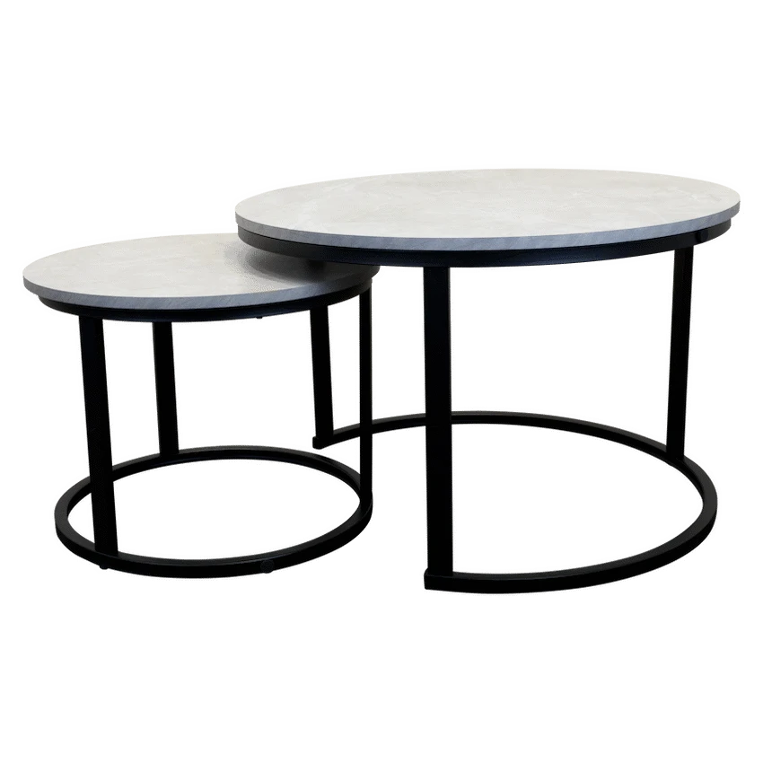 Everfurn Nile Nesting Coffee Table - Ash Grey (2 Piece) - Image 4