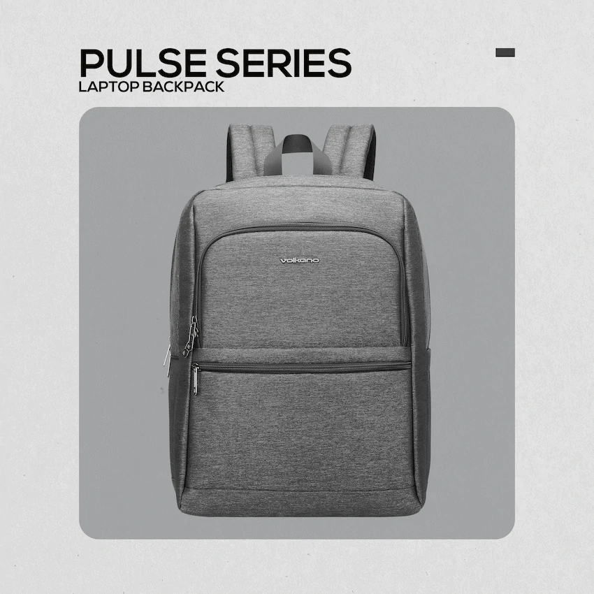 Volkano Pulse 15.6" Laptop Backpack - Charcoal - Image 4