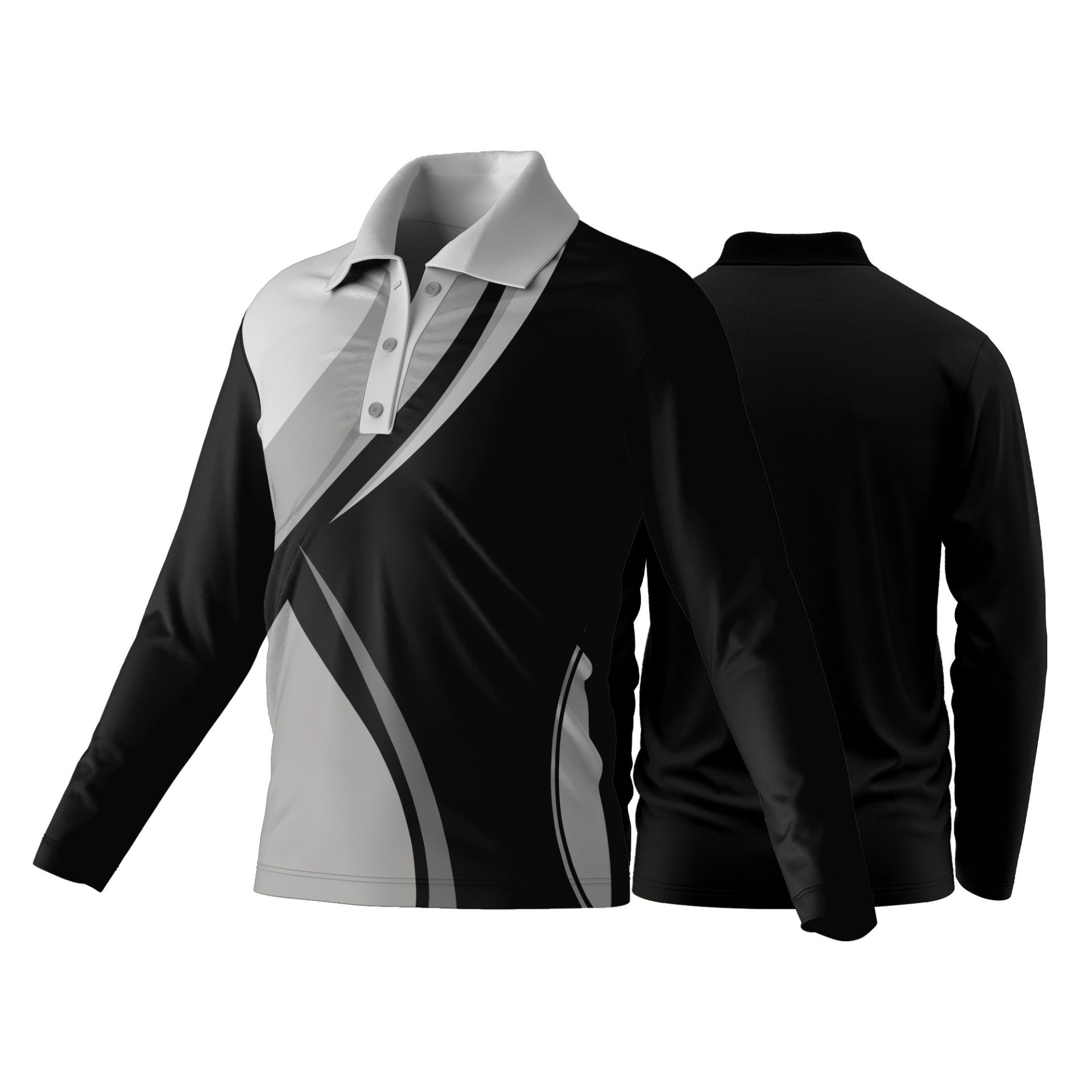 Unisex Dye Sublimated Long Sleeve Golf Shirt | Poly Spandex | Corporate Design - Image 4