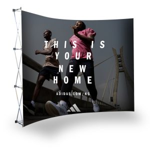 Curved Bannerwall 3.5 x 2.25m, Print Only