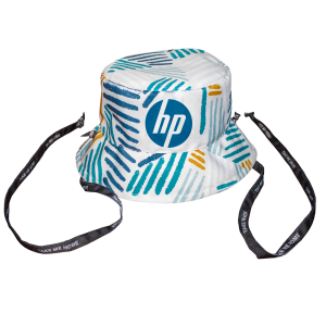 Bustle Reversible Bucket Hat With Personalised Branded Petersham Ties