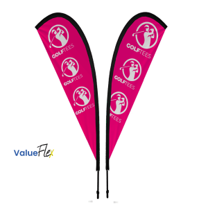 ValueFLEX Teardrop Banner 4m Double sided, Complete
