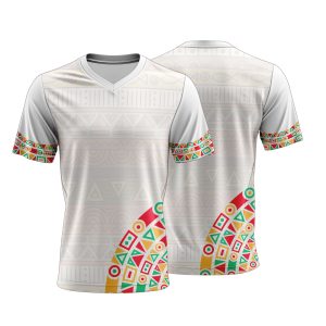 Unisex Short Sleeve V-Neck T-Shirt | Birdseye | Africa Design