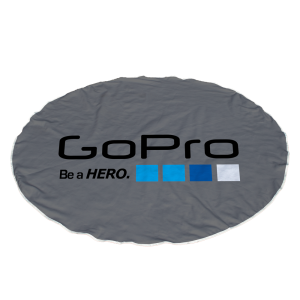 Daylily Quick Drying Round Picnic Blanket S/S Print Binded With Petersham Webbing